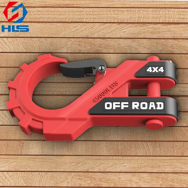 High Tensile Large Opening Eye Clevis Sling Triangle Swivel Chain 20T Winch Hook with Isolator Safety Latch