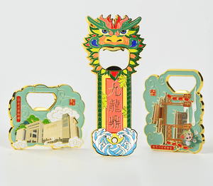 Wholesale Custom-Made Zinc Alloy Enameled Metal Strong Magnetic Bottle Opener Fridge Magnet Supplier - Product Image 6