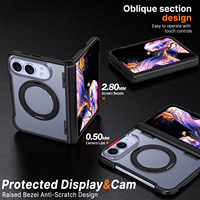 Étui pour iPhone Duo 18 Ultra avec support magnétique rotatif à 360°, anti-chute, avec charnière centrale