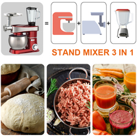 Batteur sur socle SOHEF 6L 1200W, mélangeur à pâte alimentaire professionnel avec tous les accessoires en aluminium, stock disponible, accessoire à pâtes