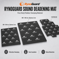 Tapis insonorisant en butyl pour panneau de porte 2mm 500x800mm Léger et flottant pour amortissement des vibrations de voiture OEM