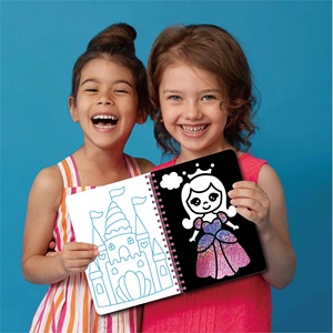 Libro de Pegatinas Mágicas para Niños, Princesas y Animales, Libro de Espiral para Manualidades con Imágenes Mágicas para Colorear - Product Image 4