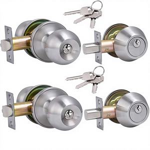 Poignée <span class=keywords><strong>de</strong></span> porte en nickel satiné, serrure à combinaison ronde pour <span class=keywords><strong>l</strong></span>'intérieur <span class=keywords><strong>de</strong></span> <span class=keywords><strong>la</strong></span> <span class=keywords><strong>maison</strong></span>, serrure à clé, poignée <span class=keywords><strong>de</strong></span> porte tubulaire, fabricant <span class=keywords><strong>de</strong></span> serrures à pêne dormant - Product Image 1