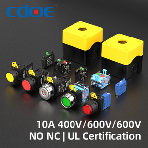 Penjualan laris pengendali plastik sesaat 10A LA38 sakelar 22mm tombol tekan antiair biasanya buka saklar tutup normal - Product Image 5