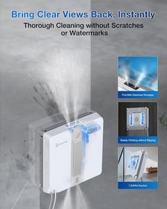 Nettoyeur de vitres robot ECOVACS Mini Thin, protection à 9 niveaux, pulvérisation d'eau à ultrasons, brume fine, sans traces, écologique - Product Image 3