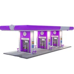 LF Steel Structure Service Station Canopy Manufacturers Gas Station Prefabricated