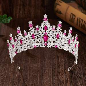 Couronne de Princesse Scintillante à la Mode, Accessoire de Tête de Luxe pour Anniversaire, Tiara en Strass pour Mariage et Fêtes, pour Mariée - Product Image 6