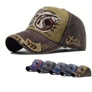 Lower Crown Vintage Sports Caps Man Custom logo Woven <b>Patch</b> Embroidery Washed Baseball Caps - Product Image 1