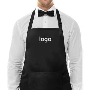 Delantal de Cocina Unisex con Logotipo Personalizado <span class=keywords><strong>para</strong></span> Barbería, Personal de Limpieza, Hotel, Salón de Belleza, Color Liso, Poliéster, Sin Costuras - Product Image 5
