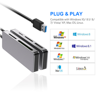 Lector de Tarjetas de Memoria 5 en 1 USB C de Alta Velocidad, Lector de Tarjetas TF SD MS M2 XD CF