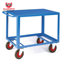 Durable résistant d'entrepôt de vente chaude avec le chariot de chariot à main de transport en métal de fil d'étagères