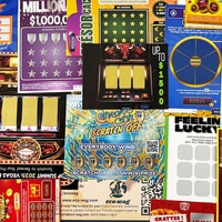 Cartes à gratter personnalisées pour jeux de loterie, impression offset CMYK, billets de loterie instantanée à gratter, jeu de hasard à gagner