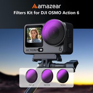 Filtres Amazear ND&CPL 3 pièces/ensemble Verre optique Longue durée Accessoires de caméra pour DJI Action 6 - Product Image 4