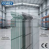 Prix d'usine en gros Panneaux de clôture en treillis soudé 3D courbés 50x200mm avec poteau carré Chine en gros