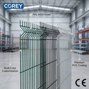 <span class=keywords><strong>Precio</strong></span> de Fábrica al por Mayor: Paneles de Malla de Alambre Soldada Curvada 3D para Cercas, Rejilla de 50x200mm, Valla Plegable con Poste Cuadrado, Venta a Granel desde China - Product Image 2