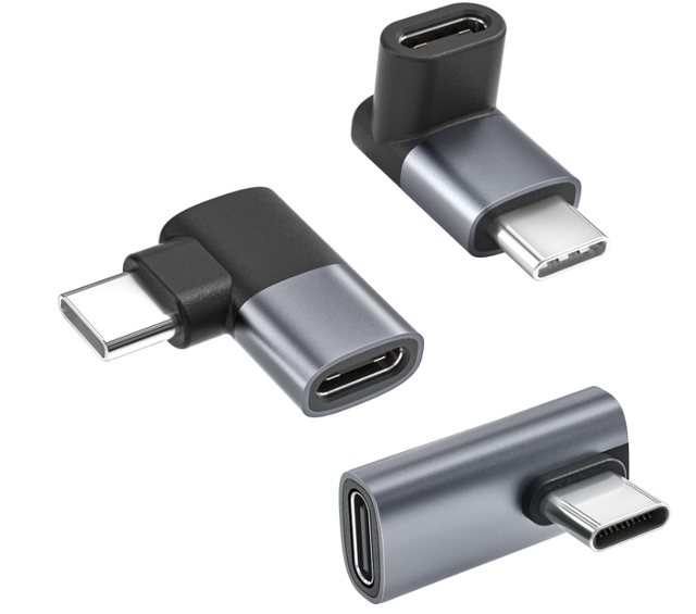 USB C 90 Degree Right Angle Adapter 40Gbps Type C Extender