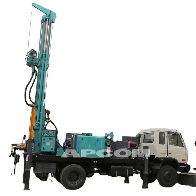 APCOM rotary water well drill rig borehole truck drilling machine water drilling rigs truck mounted with truck