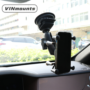 VINmoilts 유연한 2 in 1 자동차 앞 유리 고정 X 자동차 전화 홀더 흡입 컵 및 9cm 암 휴대 전화 홀더 차량 용 - Product Image 2