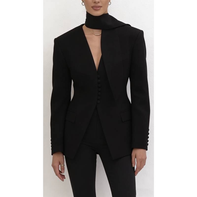 Korean Goddess Fan V Neck Jacket