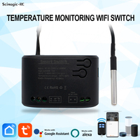 Contrôleur de température intelligent WIFI Tuya Capteur de thermostat Relais de contact sec passif Récepteur RF Fonctionne pour Alexa Google Home