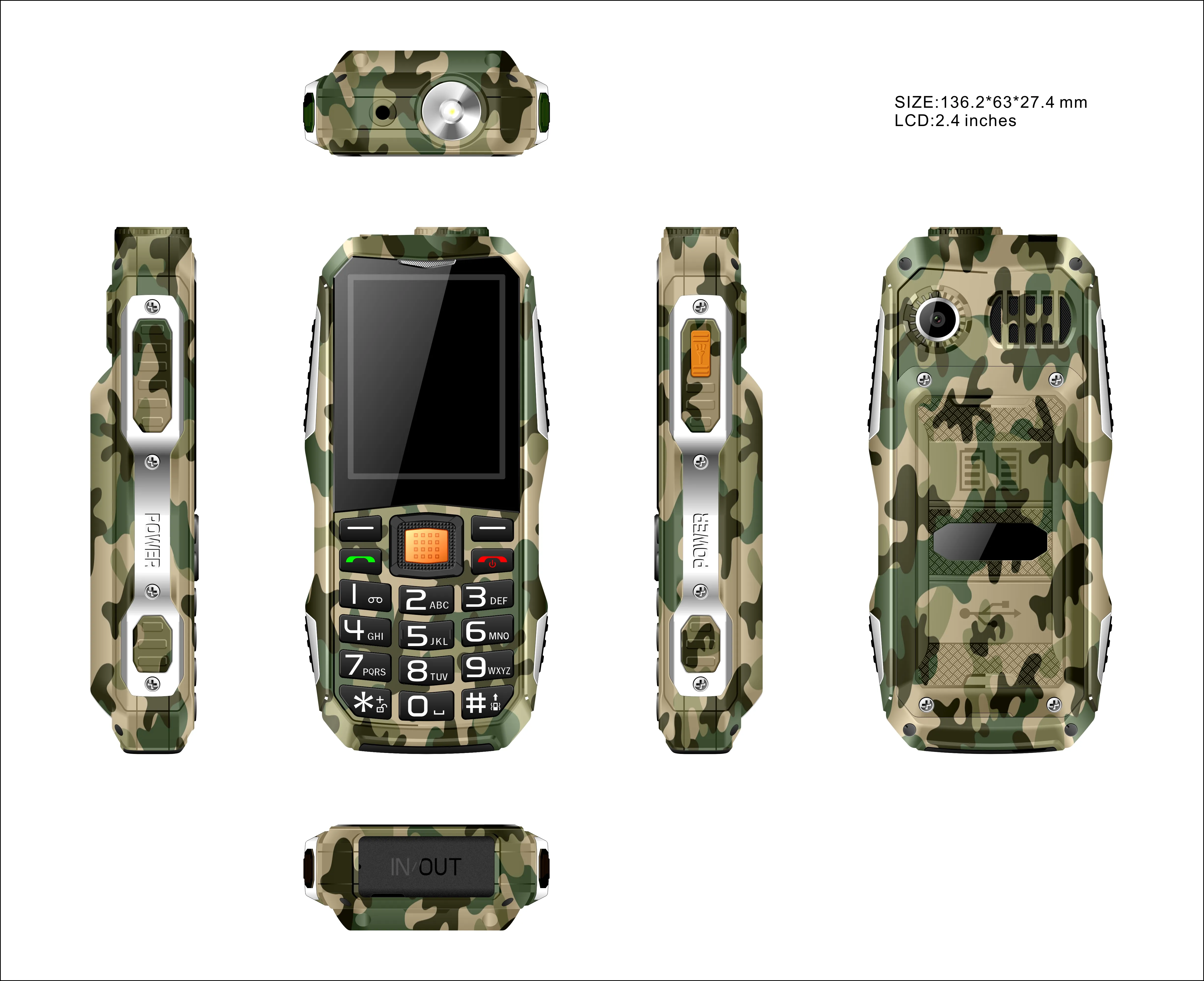 הנמכר ביותר מוצרים 2022 נייד נייד טלפון גדול סוללה תמיכה תשלום תכונה טלפון N68