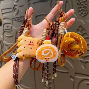Stock on Hand Plush Keychain Bag Mobile Phone Charm with Food Plush Bread Croissant Plushies Toy Keychain - Product Image 2