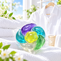 Lessives en dosettes écologiques jetables multi-chambres nettoyage en profondeur faible résidu approvisionnement en vrac OEM ODM marque privée personnalisée