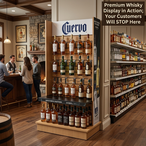 Expositor de Madera Premium Personalizado al por Mayor para Licores, Estante para Botellas de Whisky y Ginebra para Destilerías Artesanales, Salas de Degustación y Tiendas Boutique - Product Image 2