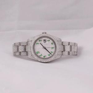 Luxury Hip-Hop VVS Moissanite Crown Watch Quartz Movement Handmade Japanese Jewelry for Wedding Gift Party Indian Manufacturer - Product Image 1