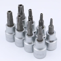 NANYU 9PC 1/4 "3/8" Pentagon Star Impact Socket Set T10-T50 Star Hollow Bit Socket Set