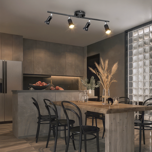 Moderna Lámpara <span class=keywords><strong>de</strong></span> Techo Ajustable <span class=keywords><strong>de</strong></span> Hierro con 4 Focos LED GU10, Temperatura <span class=keywords><strong>de</strong></span> Color 3000K-6000K y CRI 80 <span class=keywords><strong>para</strong></span> Uso Doméstico y Comercial - Product Image 6