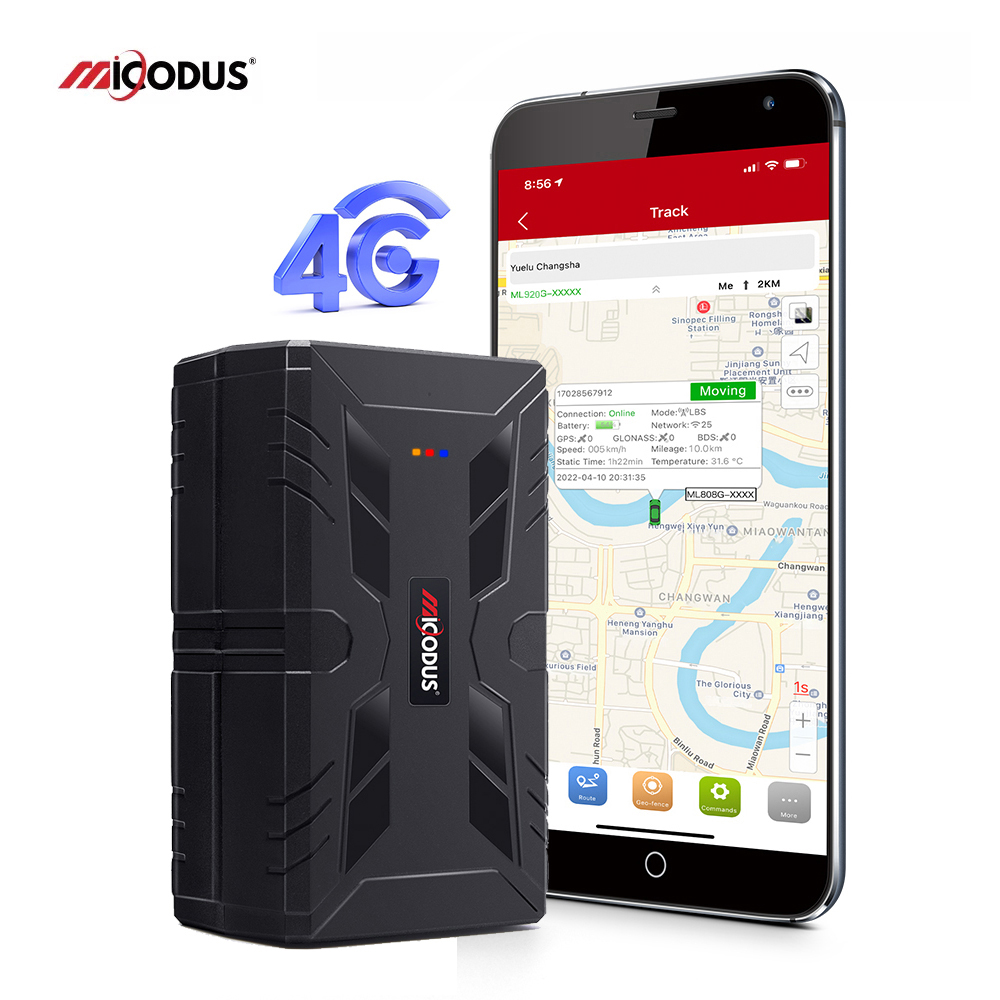 MiCODUS 4G चुंबकीय परिसंपत्ति जीपीएस ट्रैकर 20000mAh लंबे जीवन बैटरी हाथ में निविड़ अंधकार जीपीएस लोकेटर ML920G के साथ ट्रैकिंग डिवाइस एप्लिकेशन