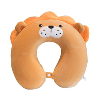 Oreiller de voyage en forme de U en mousse à mémoire de forme animal de dessin animé avec logo personnalisé Support de cou d'avion à rebond lent portable pour le bureau Vente en gros