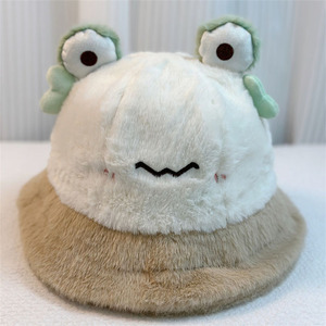 Automne et <span class=keywords><strong>hiver</strong></span> femmes grenouille cheveux seau chapeau chaud Imitation fourrure seau chapeau avec cache-oreilles adapté aux scènes de pêche de loisirs - Product Image 3