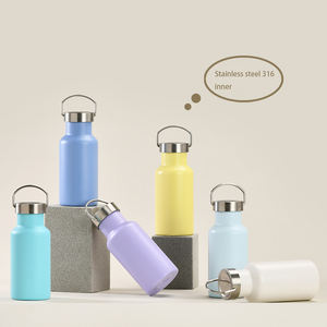 Logo personnalisé 12oz 350ml intérieur en acier inoxydable 316 tasse à vide flacon à buse portable avec couvercles à poignée - Product Image 5