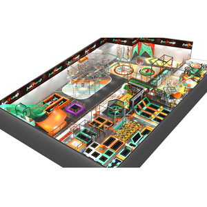 वाणिज्यिक 2000 वर्ग मीटर नया डिजाइन इनडोर प्लेग्राउंड स्लाइड ट्रैम्पोलिन बॉल पिट 50-200 बच्चों के लिए उच्च-रस्सी साहसिक हस्ताक्षर उच्च-रस्सी साहसिक - Product Image 1