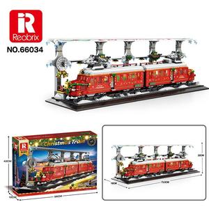 Reobrix 66034 Moc 2822 pièces, modè<span class=keywords><strong>le</strong></span> <span class=keywords><strong>de</strong></span> gare <span class=keywords><strong>de</strong></span> <span class=keywords><strong>train</strong></span> <span class=keywords><strong>de</strong></span> Noël avec éclairage LED, jouets <span class=keywords><strong>de</strong></span> puzzle, cadeaux pour garçons et filles, ensembles <span class=keywords><strong>de</strong></span> blocs <span class=keywords><strong>de</strong></span> construction - Product Image 6