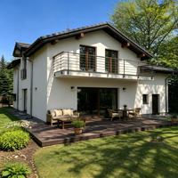 Maison préfabriquée à structure en acier, 2 étages, 3 chambres, entièrement meublée, villa modulaire, villa moderne de luxe