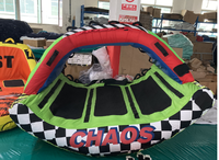 NOVA CHAOS Tube gonflable remorquable en PVC durable pour 3 personnes, max. 3 utilisateurs, capacité 100-500 kg, sports nautiques et ski nautique