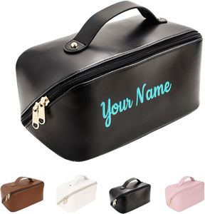 Pochette cosmétique en cuir PU avec logo personnalisé, organiseur de maquillage multi-couches pour femmes, sacs cosmétiques pour fournisseurs - Product Image 6
