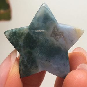 ราคาโรงงานขายส่ง หินคริสตัลรูปดาวมอสอาเกตสไตล์โบฮีเมียน แฟชั่นทันสมัยสำหรับของตกแต่งบ้านสุดพิเศษและของขวัญวันหยุด - Product Image 2