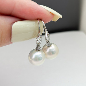 Accessoires en argent S925 pour la création de bijoux, plateau vide avec perles rondes de 7 à 15 mm, boucles d'oreilles tendance 22279 - Product Image 3