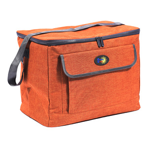 Orange Luxury Insulated <b>Bag</b> 25 Lt Lightweight <b>Reusable</b> Portable Zipper for Outdoors Picnics Cans <b>Food</b> Storage Custom - Product Image 1