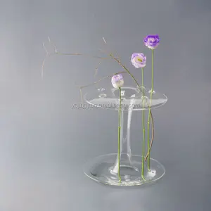 Kunden spezifische mund geblasene antike klare Boro silikat Murano Art Glas Blumenvase