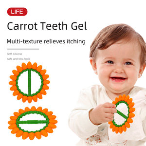 ของเล่นซิลิโคนนิ่มสำหรับกัดรูปแครอทสำหรับทารกและเด็กวัยหัดเดินบรรเทาความไวฟันแบบกำหนดเองผู้ผลิต - Product Image 2