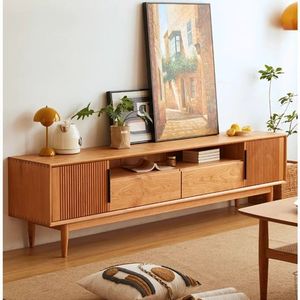 <span class=keywords><strong>Mueble</strong></span> de Entretenimiento Estilo Rústico para Sala de Estar, Gabinete de Almacenamiento con Cajones de Madera, Aparador, Consola Multimedia para Televisión, Soporte para TV - Product Image 2