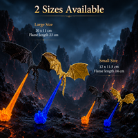 Lampe LED Dragon Souffleur de Feu Imprimée en 3D, Décoration de Bureau Fantaisie, Figurine de Collection, Cadeau