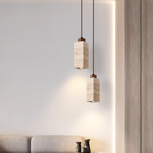 Lustre de restaurant en pierre de grotte jaune, lampe de chevet créative et simple, hôtel, boutique, bar, fenêtre, lumière blanc chaud, garantie de 2 ans - Product Image 3
