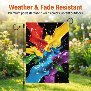 Bandera de Jardín Personalizada JX Yabee con Cualquier Logotipo/Texto/Patrón, Bandera de Poliéster de Doble Cara para Jardín, Hogar y Exteriores - Product Image 5