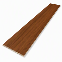 Panel Dinding SPC 5mm Motif Kayu Realistis, Inti Keras, Tahan Air, Tahan Api, untuk Dinding Latar Rumah Tinggal